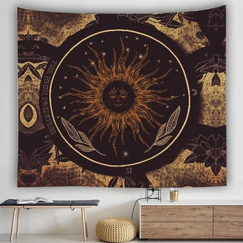 Mandala soare tapiserie living fundal ochiul lui dumnezeu covor de perete Pentagrama pătură perete pânză