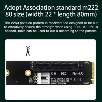 M. 2 unitati solid state Să PCI-E X4 Riser Card Pentru SSD Dimensiune 2280 2260