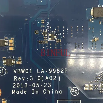 CN-09JJ1M 09JJ1M 9JJ1M Pentru DELL INSPIRON 3537 5537 Laptop Placa de baza VBW01 LA-9982P W/ SR170 I5-4200U CPU DDR3L Testate Complet