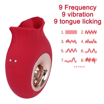 9 Moduri de Clitoridian Limba Lins Vibratoare Biberon Stimulator punctul G Feminin Masturbator Jucarii Sexuale pentru Femei