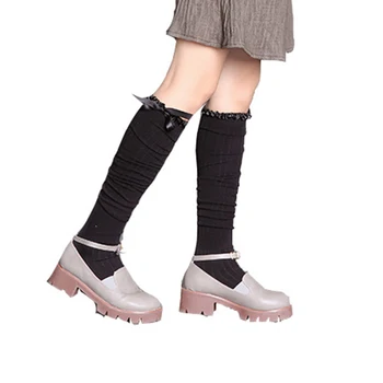 Bumbac Ciorapi Peste Genunchi Șosete Tricotate se potrivesc pentru Doamna Streetswear Culoare Solidă Japonia Stil Ciorap Lung