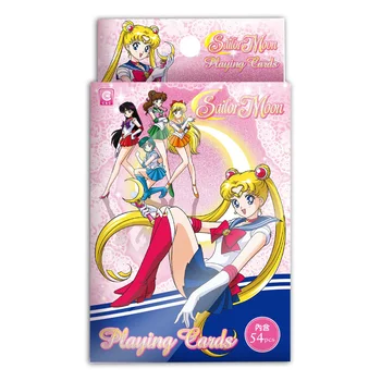 Sailor Moon Poker Carti de Joc Anime Cifre Carduri Flash rezistent la apa de Colectie Carduri PVC Pentru Femei Fete Cadouri Cosplay elemente de Recuzită