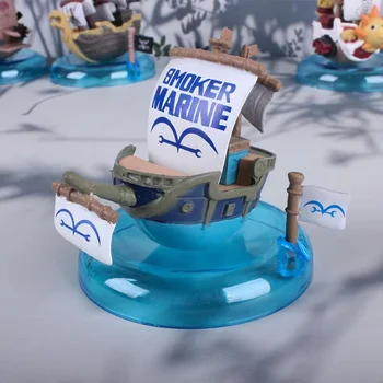 6pcs/set-O singură Bucată Figura Nava Pirat de Mii de Soare Gând Vesel Anime Pirate Barca din Pvc de Acțiune Figura Model de Jucarii Cadouri de 6-8cm