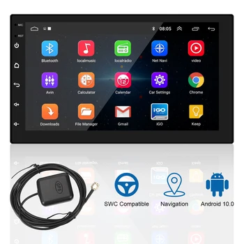 2-Din Radio Auto Android 10.0 Multimedia Video Player Multimedia Video Player, Bluetooth, GPS de Navigare WiFi 7