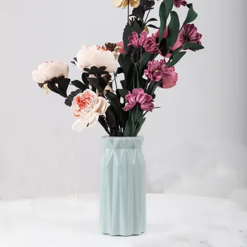18cm*9cm dimensiune forma cilindrica din plastic material vas Imitație Ceramica vaza de Flori&plastic vaza de flori pentru decor acasă