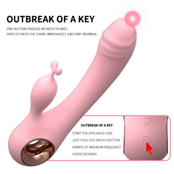HESEKS USB Reîncărcabilă Vibrator Rabbit Vibrator Jucarii Sexuale pentru Femei Vaginal Anal Masaj punctul G, Clitorisul Stimularea 10 Frecvență