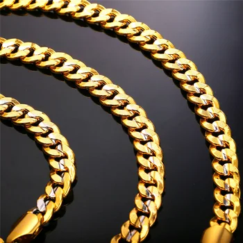 Oamenii de Bordură Cubanez Link-ul Lanț de Aur de culoare 9MM HipHop Style de Înaltă Calitate Lanț Colier Pentru Bărbați Cadouri N1949G