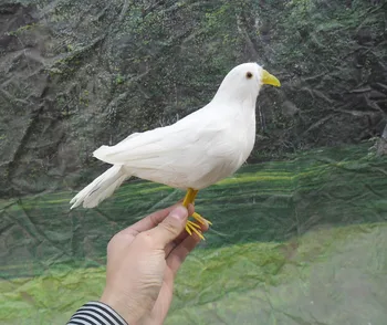 Drăguț simulare porumbei jucărie polietilenă & blanuri porumbel alb papusa cadou aproximativ 25cm 0819