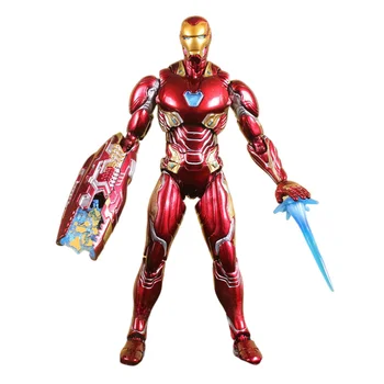 SHF Marvel Super Hero Avengers figurina Iron Man MK50 Figma PVC 15cm Model Articulații Mobile Jucarii Pentru Copii