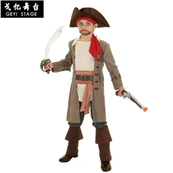 Căpitanul Jack sparrow costum de pirat costum cosplay costum de Halloween pentru copii costume de carnaval rochie de rochie pentru