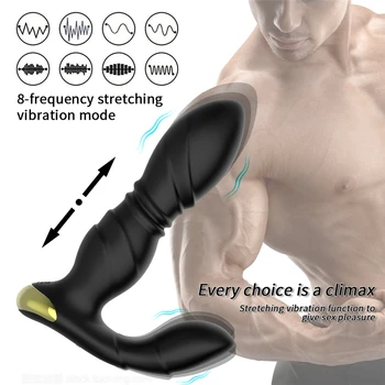 Anal Dildo Vibrator Telescopic sex Masculin, Prostata pentru Masaj Stimularea punctului G Aplicația Touch Control Butt Plug Anus Jucarii Sexuale Pentru Barbati Femei