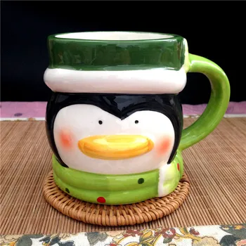 Cadou De Crăciun Ceramice De Animale Cana Mos Craciun Elan Cuplu Cana De Apa Om De Zăpadă Pinguin Creative Reni Desene Animate Cana Cana De Cafea