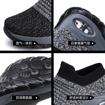 Femei Pantofi Adidasi Casual de Bază Plasă Pantofi Rotund-Deget de la picior Respirabil Slip-on Pantofi Ciorap Tesatura Stretch Doamnelor Pantofi în aer liber Vânzare Fierbinte