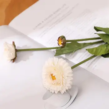 4buc 3 Cap Calendula Officinalis Buchet Crizantema de Nunta Decor Acasă Flori Artificiale Flori de Matase Decor Acasă