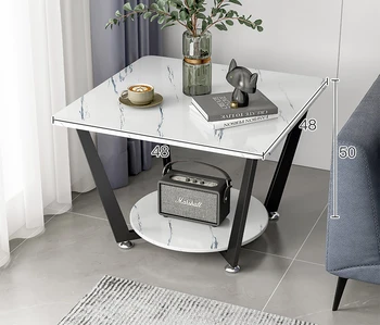 Ardezie cafea, masă lumină de lux modern, masuta de cafea mic minimalist tabel pătrat mic camera de zi pătrat apartament mic