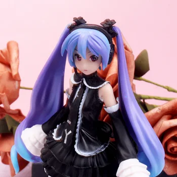 Japonia Anime 17cm parul Mov haine Negre Sakura Figurine Jucarii din PVC Figura Jucarii Model fată ziua de nastere cadou de decor acasă