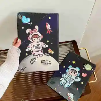 Copii Astronaut Boy Fata de Luna Aterizare Desene animate Tableta Caz Pentru iPad Aer 1 2 3 Mini 4 5 6 2017 2018 2020 8.3 12.9 Acoperi