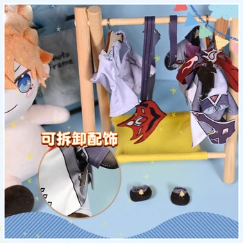 Joc Anime Genshin Impact Tartaglia Drăguț 30cm de Pluș Schelet Așezat Păpușă Jucărie Cosplay Schimba Hainele Pluș Perna Cadou de Crăciun