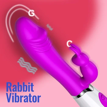 G Spot Dublu Vibrator Vaginal Stimulator Clitoridian Iepure Vibratoare 7 Femei Vibrații Vibrator Sex Viteze Jucării pentru Masaj Mașină