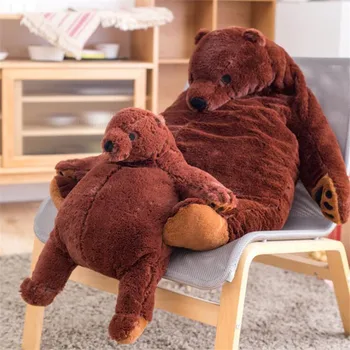 Animal De Pluș Gigant Domnule Șef Teddy Bear Papusa Perna Moale Perna Copii Cadou De Ziua Mare Simulare De Urși Bruni Jucărie De Pluș