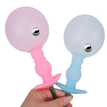 Nou Luminos Gonflabile Anal Plug Dop de Fund Penis artificial Masaj de Prostata Anus Extender Dilatador Sexule Jucărie pentru Femei Adulte Jucarii Sexuale