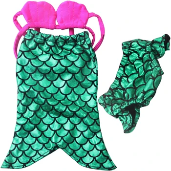 18 Inch Papusa de costume de Baie Sirena Fusta + Pantofi se Potrivesc 43Cm Haine pentru Copii Haine Papusa Accesorii pentru Copii Cadouri