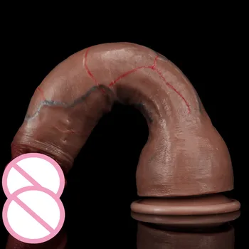 26cm Super Moale Mare Dildo-uri pentru Femei Realist Penis Mare Cu Fraier Femeie Masturbari jucarii Sexuale Penis artificial Consumabile pentru Adulți de Sex Instrumente
