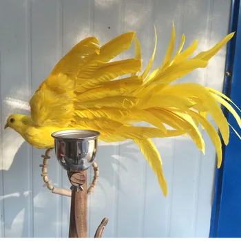 Noua simulare creatoare pasăre galbenă model de jucărie polietilenă & blanuri aripi de pasăre cadou aproximativ 45cm 1620