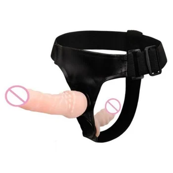 Lesbiene Dublu Vibrator Strap On Vibrator Ultra Ham Elastic Realist Stimula Penisul Pizde Analsex Pantaloni Sex Jucărie Pentru Adulți Produs
