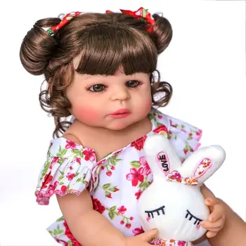 55cm Realiste pentru Papusa Full Vinil Moale Toddler Copii Fata de Iepure Însoțească Jucărie de Ziua de nastere Cadouri de DropShipping