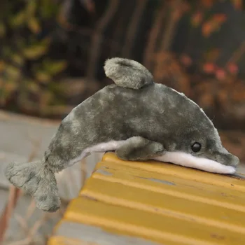Bunuri de înaltă calitate delfin drăguț jucărie de pluș gri delfin papusa cadou de crăciun d972