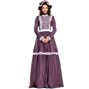 Deluxe Victorian Servitor Domestic Costum Adult Femei Franceză Medievală Târfă De Halloween Petrecere De Familie Fantasia Menajera Rochie Fancy
