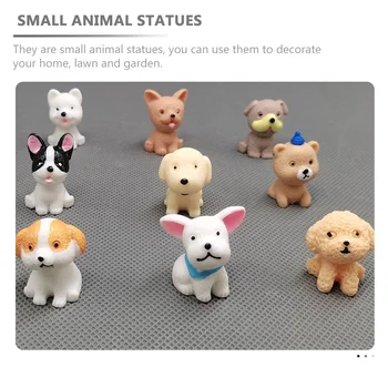 Dog Puppy Mini Figurine Figuri Figura Animale Statuie În Miniatură Simulare Jucarii Artizanale Craftsdogs Rășină Copii Modelul Mic