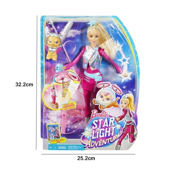 Jocuri Barbie originale Star Light Aventură de Zbor Copil de Companie Set Papusa Barbie Jucarii pentru Fete Juguetes Printesa Fata de Papusa Păr Strălucitor DWD24