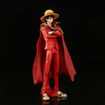 UNA BUCATA Monkey D. Luffy cu Mantie Roșie de Acțiune Figura Ornament Model Jucării