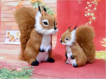 Simulare veveriță polietilenă&blanuri maro veverițe o mulțime/2 bucăți model de artizanat recuzită,decor acasă de Crăciun cadou w1477