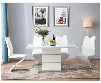 Modern contractate de banchet, design de lux, mobila sufragerie Pu metal scaun de luat masa din oțel inoxidabil, picioare de mese, scaune