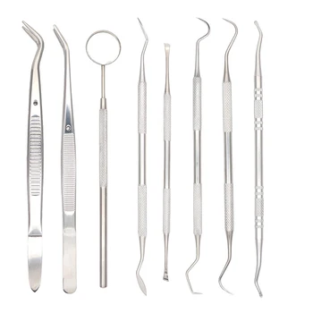 1/3/4 dus masaj/5PCS din Oțel Inoxidabil Dentare Set de scule cu Geanta Îngrijire Orală Examinare Instrument