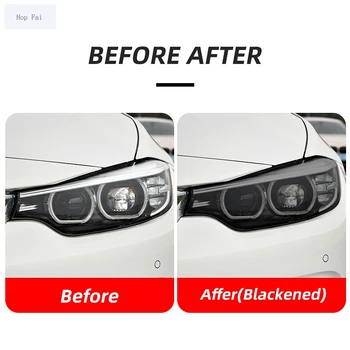 2 Buc Far Auto cu Folie de Protectie Fata de Lumina Transparent Negru Afumat TPU Autocolant Pentru BMW M4 82 F83 Seria 4 F32 F33 F36