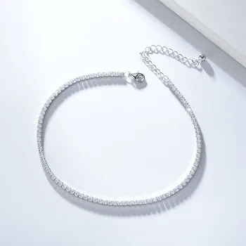 De lux S925 Argint Blingbling Plin Zircon Brățări pentru Femei Partid Bine de Bijuterii la Modă Brățară pe Picior Fata Cadou