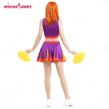 Fată Majoreta Sport Școlăriță Cosplay Uniforma Fata de Top cu Fusta Plisata Mini Set Costum Majoreta