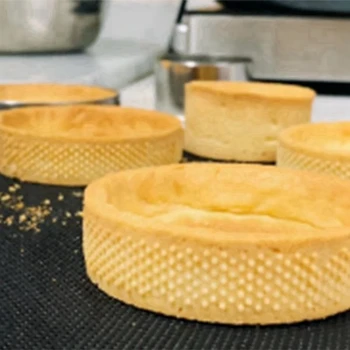 Perforate Kit Tarta Inele Tarta Tamper Mini Tort Mousse de Inele Cu 8Pcs franceză Desert Mousse de Quiche Tort Mucegai