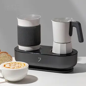 220V Electric, Mașină de Espresso Acasă Automat de Spumare Lapte Integrat Capsulă Mică Mașină Moka Oală cu Lapte Cappuccino 1300W