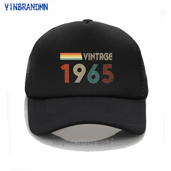 Vintage 1965 șapcă de Baseball pentru bărbați de Ziua de nastere cadou de ziua Tatălui pălărie de vară Retro Născut în 1965 Clasic 1965 Anul Nașterii casual, plasă de pălărie