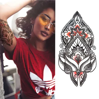 Arta corp Tatuaje Totem Mic Plin de Flori Brațul Impermeabil Tatuaj Temporar Autocolante pentru Femei Barbati