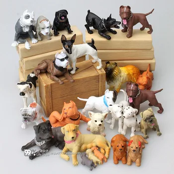 Mini rășină ABS Simulare figura animal model de jucărie câini ornamente model model de jucărie cadou 7pcs/set