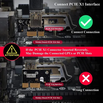 10buc PCIE Riser V011pro PCI Express 1X La 16X GPU Riser Card Cu USB 3.0 Cablu de Extensie 10 Condensatori Solizi Pentru Miner