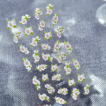 Flori Autocolante Unghiilor Apă Decal Decoratiuni de Arta Design Apăsați pe Unghii Slider 5d Relief Gravat Coreea Accesorii Manichiura