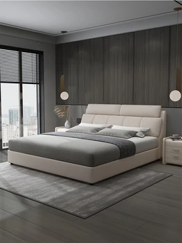 Detașabil și lavabil pânză pat mic apartament de lux lumina pânză pat dormitor matrimonial cu pat dublu modern, simplu tatami Nordice