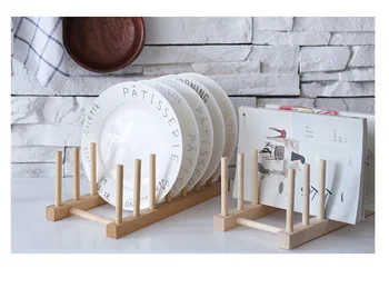 Louis Moda Rafturi CD Japoneză Bucătărie Multifuncțional Raft din Lemn Masiv fel de Mâncare Tava de scurgere Cupa Raft Raft Tava